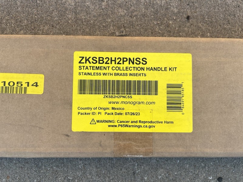 GE Monogram- Side-By-Side - Statement Handle Kit - ZKSSZKSS2H2PNSS, NEW IN BOX gallery