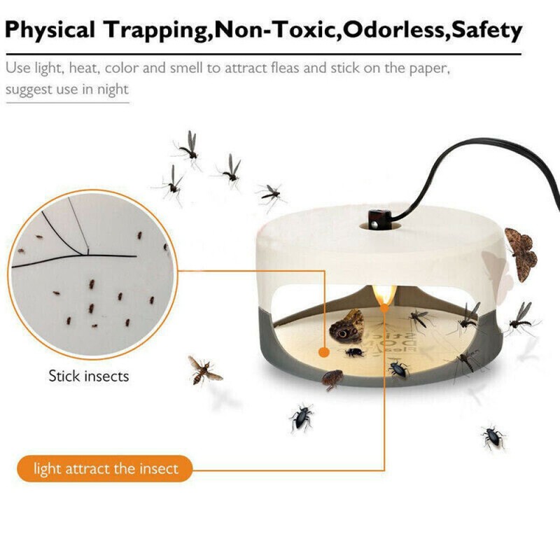 Electric Flea Bed Bug Trap Odorless Cleaner and Flea Killer Trap Pad 2 Packs gallery