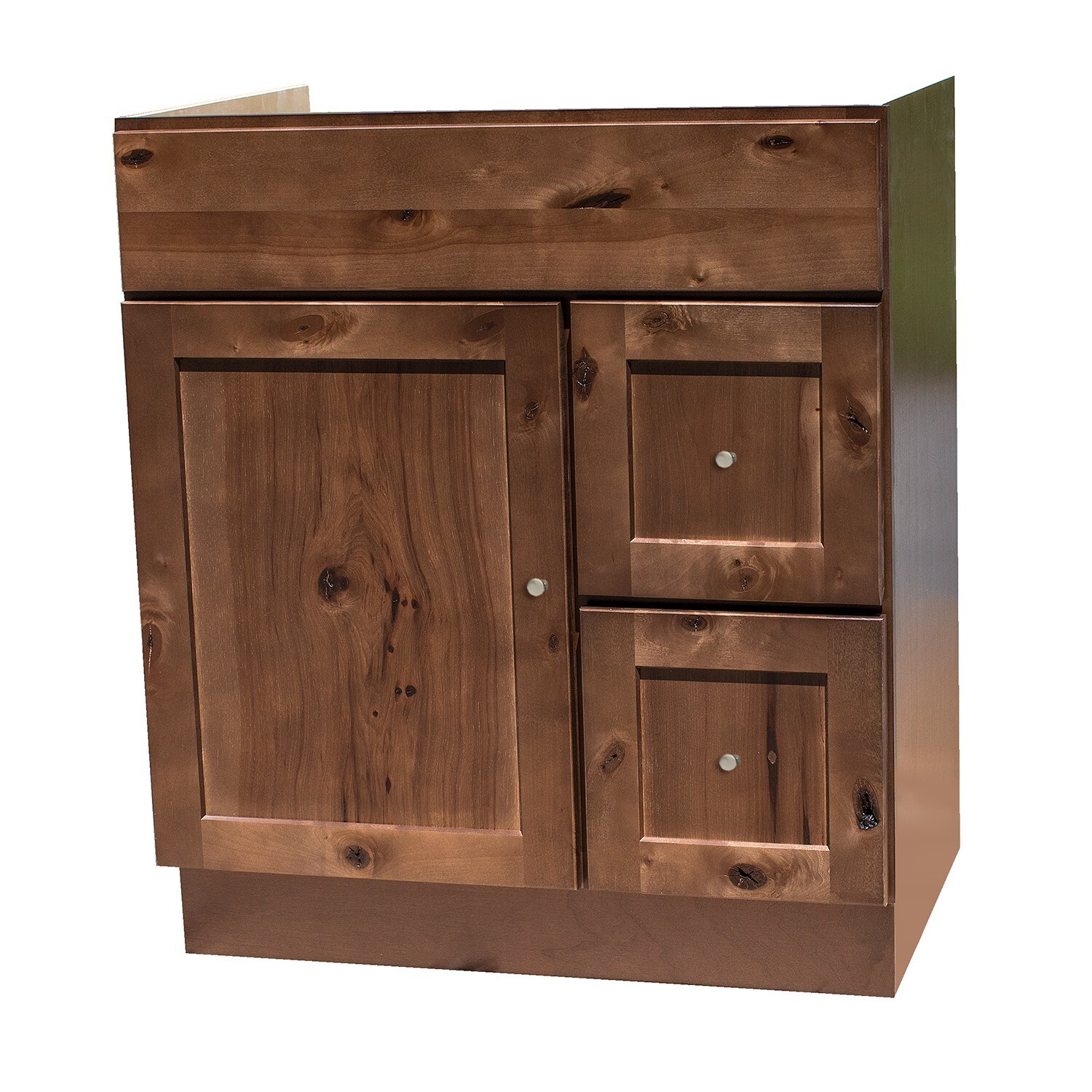 Rustic Walnut Shaker Style 30" x 21" vanity cabinet gallery