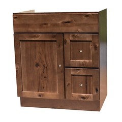 Rustic Walnut Shaker Style 30″ x 21″ vanity cabinet