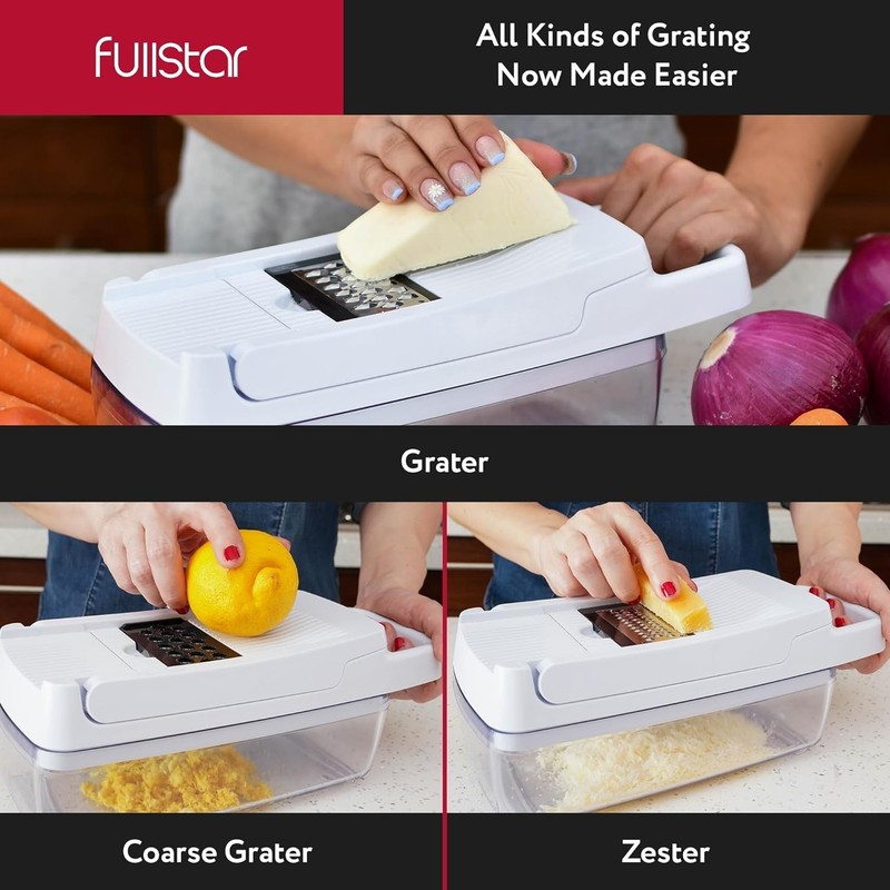 Fullstar Vegetable Chopper & Mandoline Slicer for Kitchen - Food Chopper with Co gallery