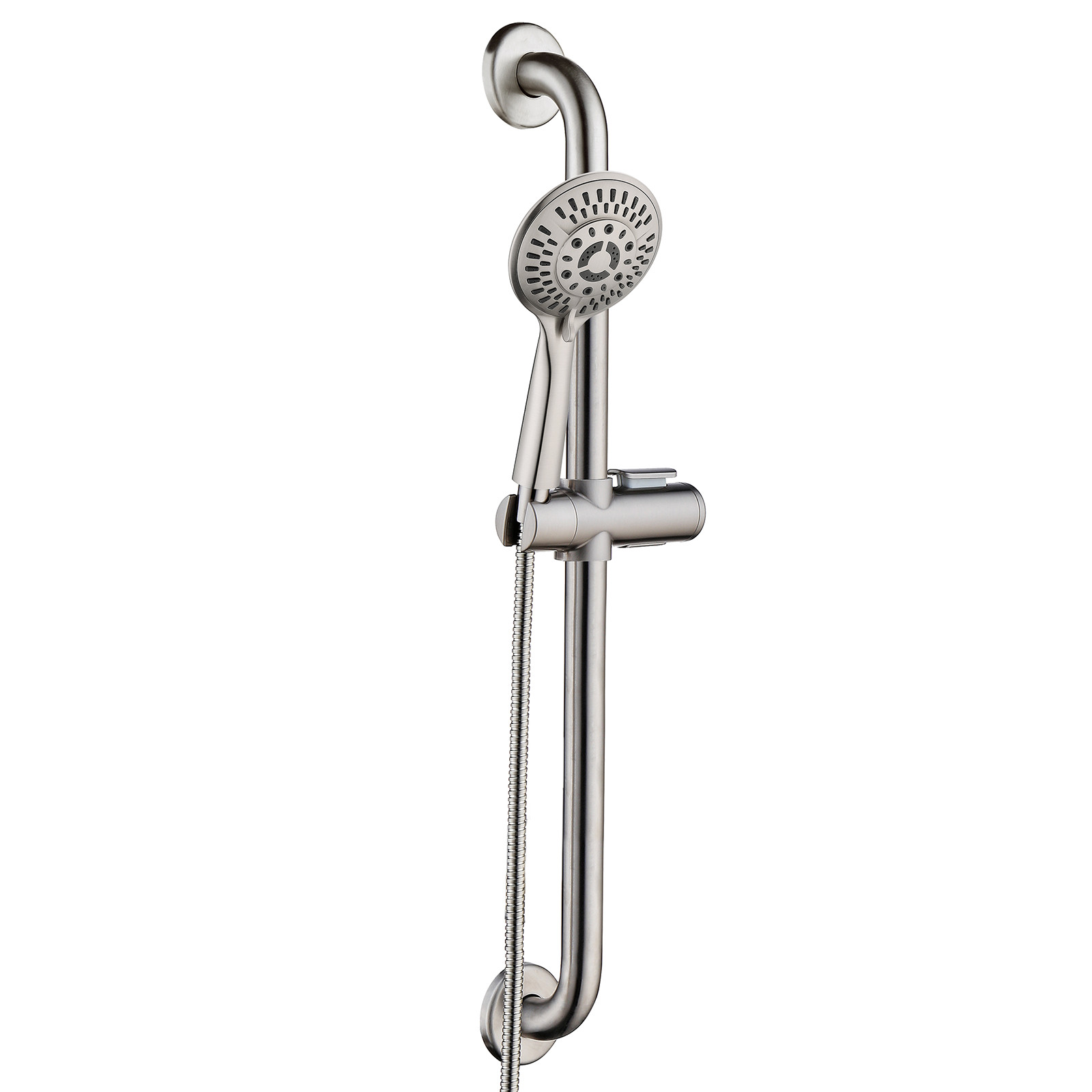 Stainless Steel Slide Bar Grab Rail Set Includes Handheld Shower-BSB2240-02 gallery