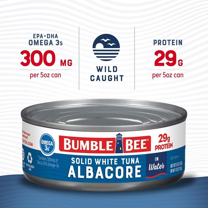 Bumble Bee Solid White Albacore, Tuna in Water 5 Oz Can Pack of 24 Wild Caught gallery