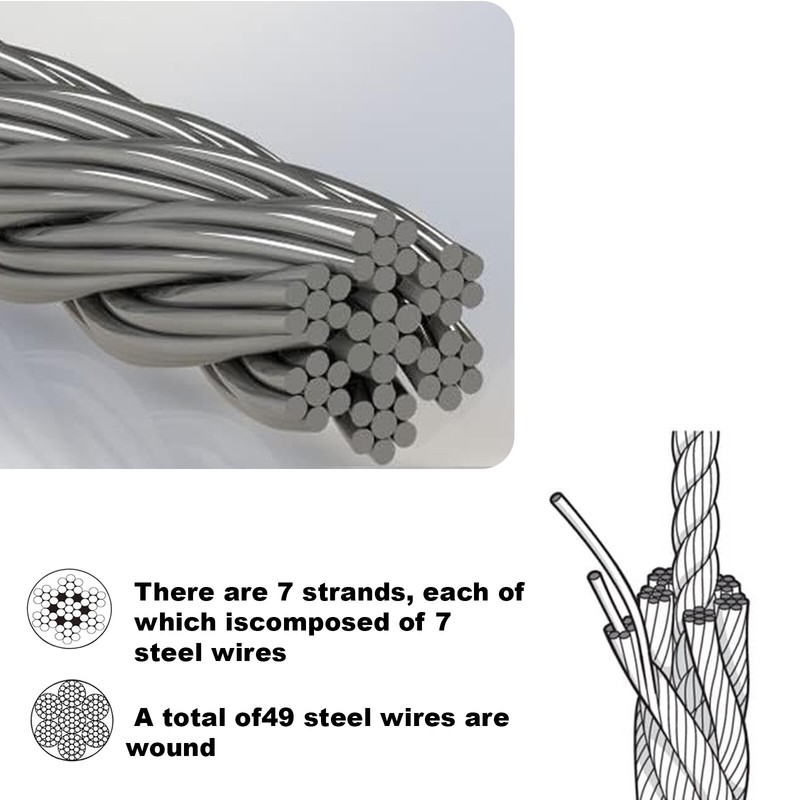 For Wayne Dalton TorqueMaster Garage Door Cable Pair 120" gallery