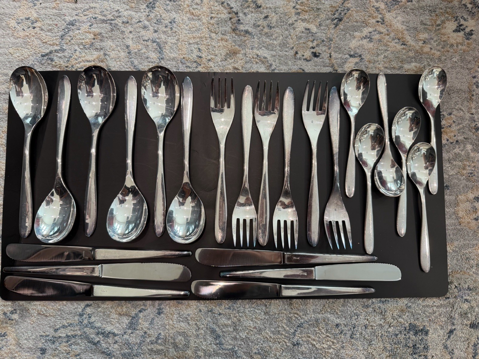 VTG Beard 24 Pieces Silverware Set - Béard Montreux Hotel Swiss- 6 Sets gallery