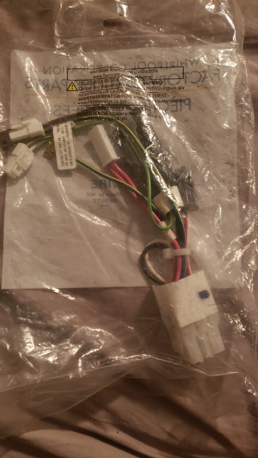Brand NEW Whirlpool Refrigeration Appliance Wire Harness W11546681 gallery