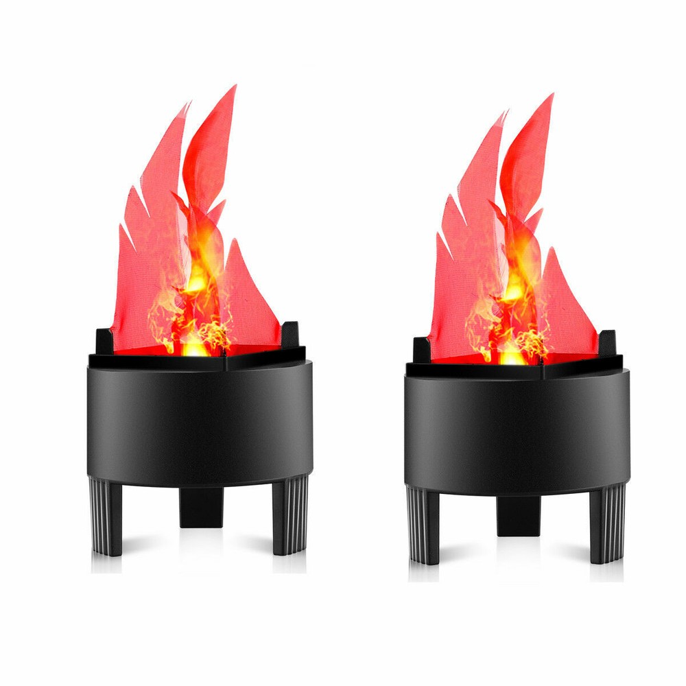 2Pcs 3W LED Fake Fire Flame Effect Light Party Decor Torch Lights for Bar Stage
