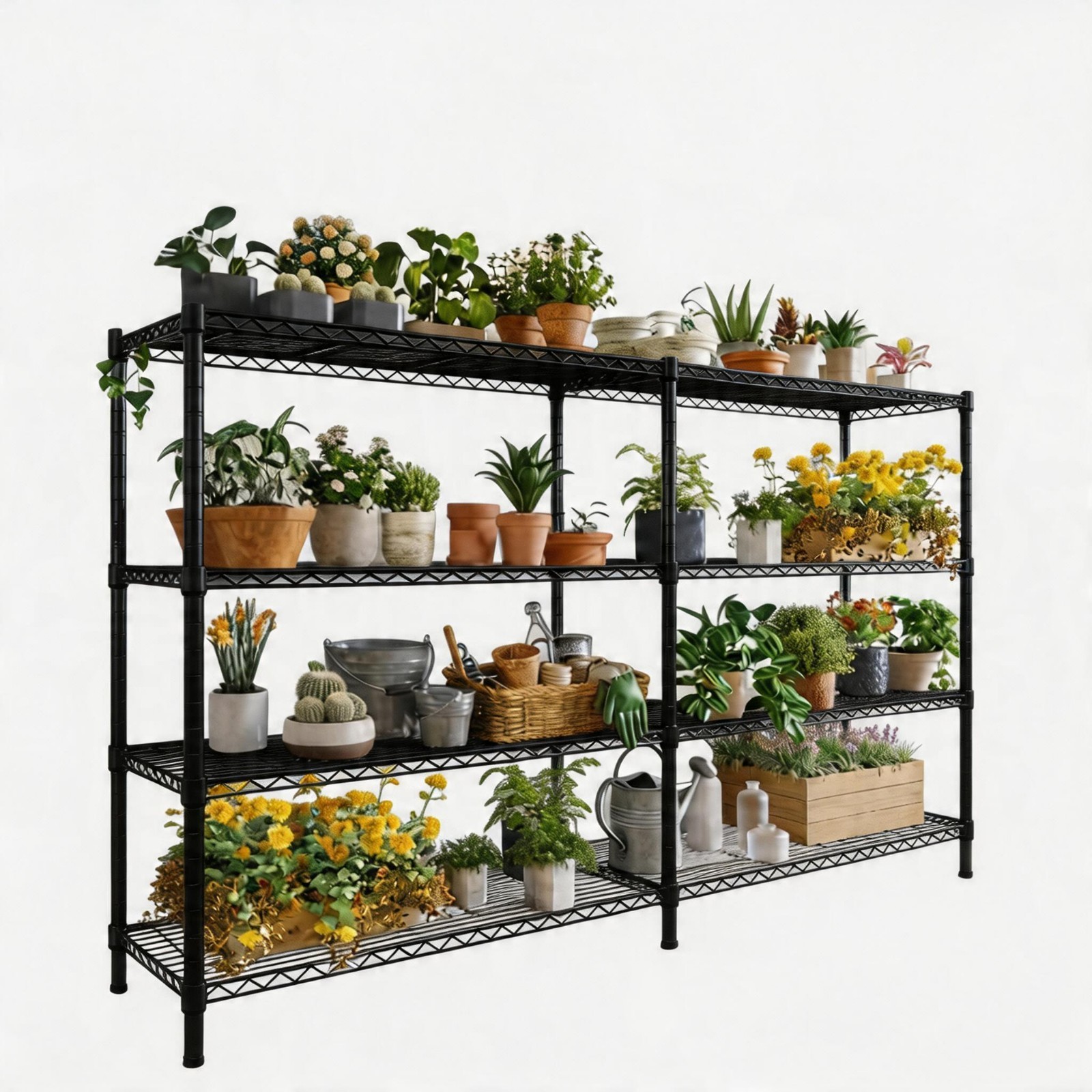 4/5 Tier Heavy Duty Metal Storage Shelf Wire Shelving Unit 1200~2000Lbs Capacity gallery