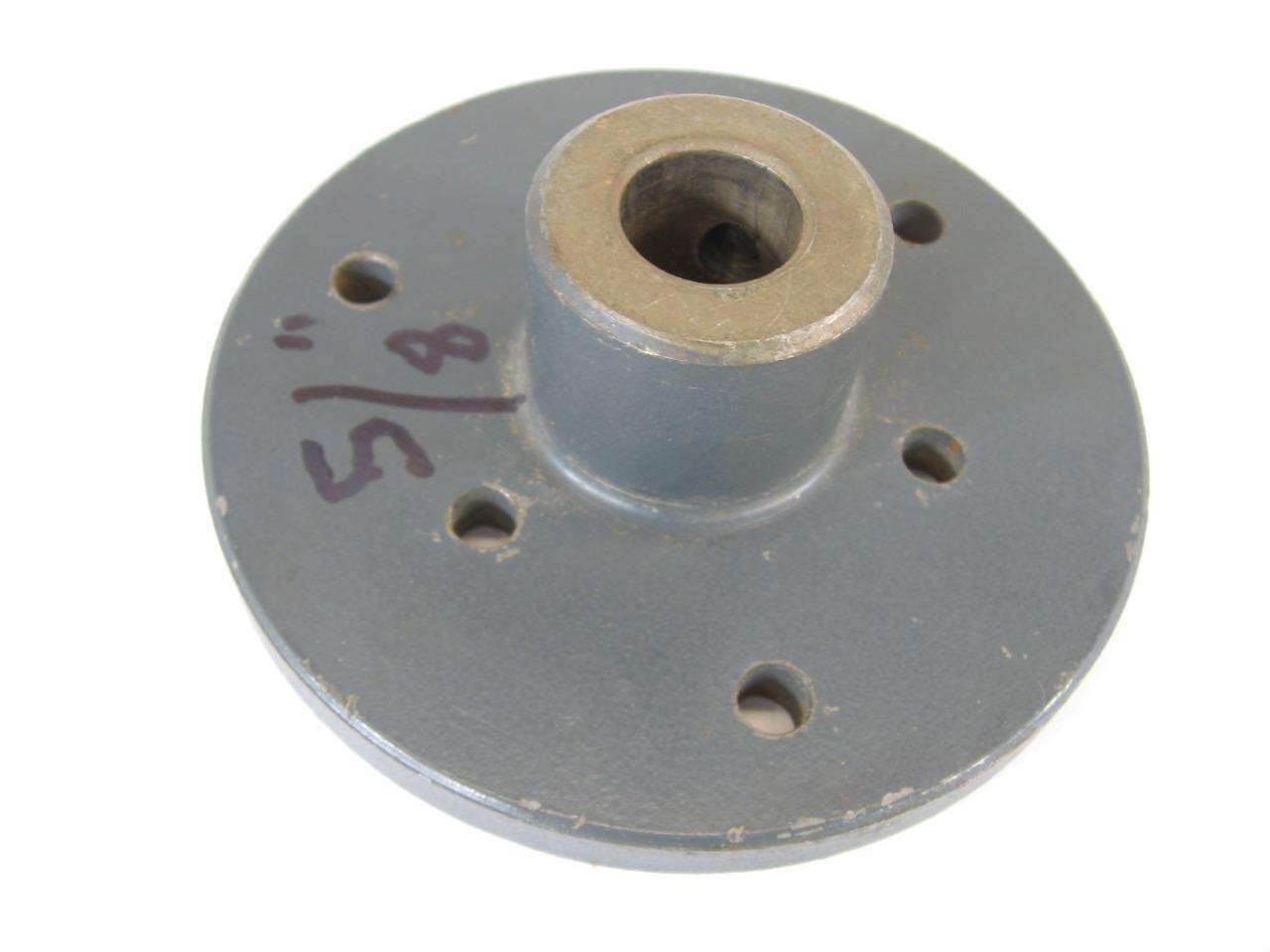 4" Diameter Steel Faceplate for Straight 5/8" Round Shaft Steel w/ Setscrew NOS gallery