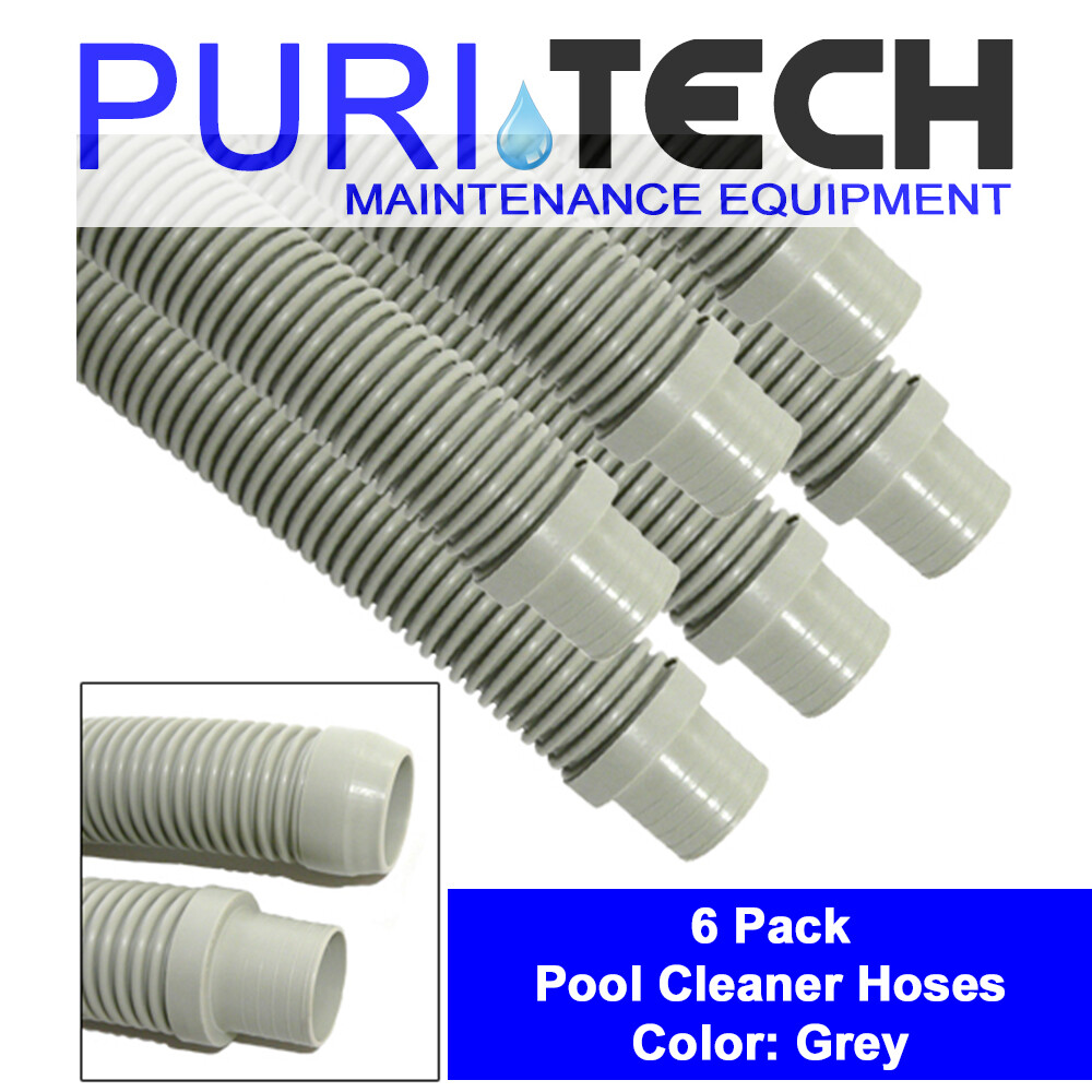 6 Pck Navigator Pool Vac Ultra Aquabug Pool Cleaner Vacuum Hose 48" Grey gallery