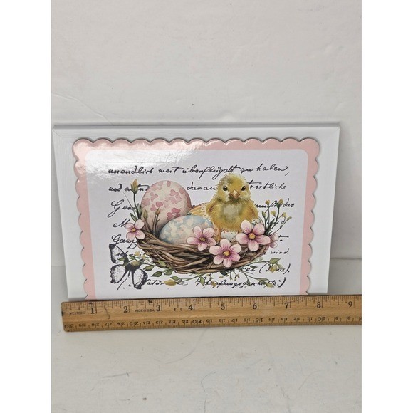 Pastel Pink Easter Chick Wall Or Tabletop Decor gallery
