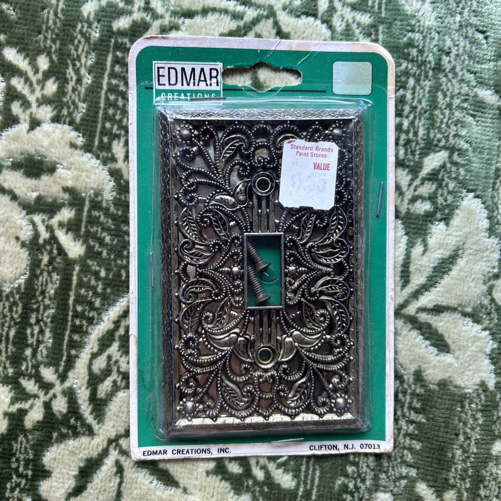 Vintage Brass Edmar Creations Ornate Metal Filigree Light Switch Plate Cover gallery