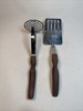 CUTCO Co. No 16 Flipper Spatula & No 14 Masher Stainless Brown Wood Handle USA gallery