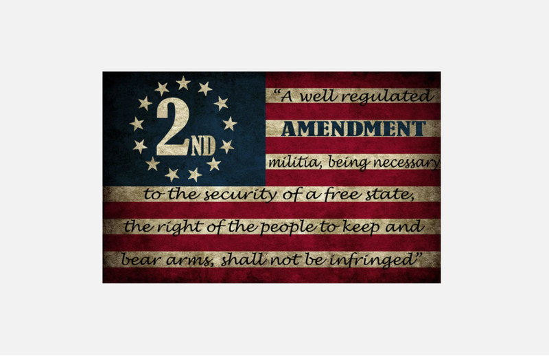 Second Amendment Written on Flag sticker Logo laptop vinyl decal gallery
