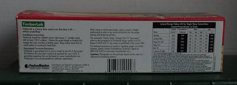 FastenMaster TimberLOK 8 in Structural Wood Screw(40Screws)WithHEX DRIVER BIT gallery