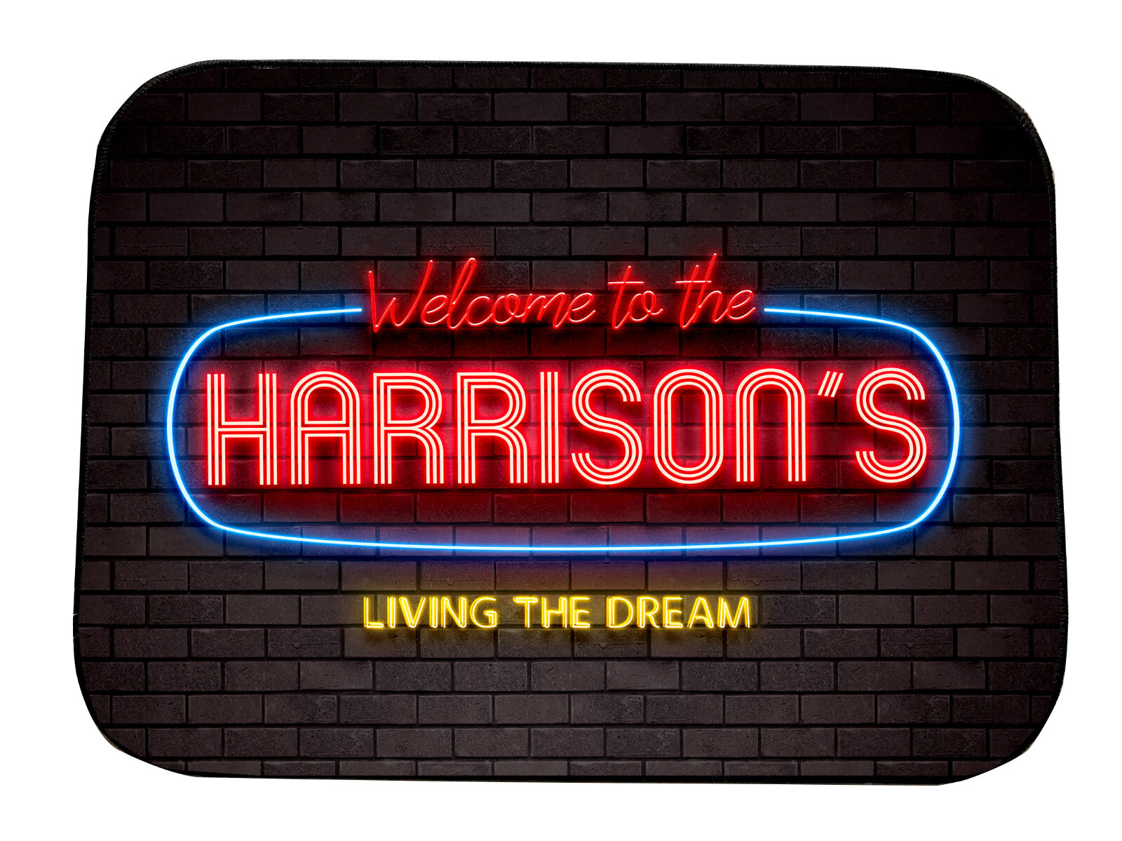 Personalised Motorhome mat - Neon effect Indoor Campervan - Caravan door mat gallery