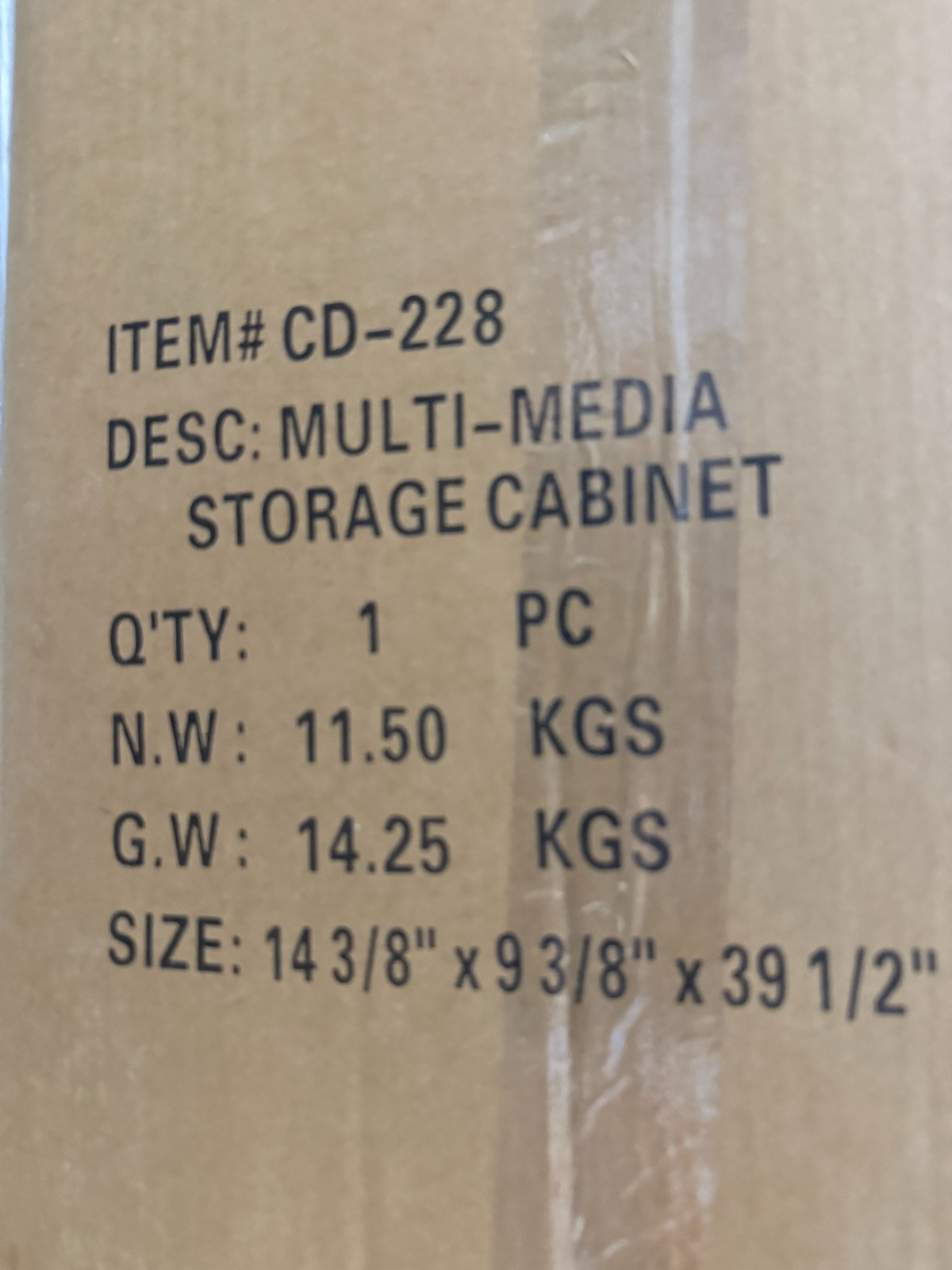 Leslie Dame CD-228 Library Design Multi Media Storage Cabinet OAK New! gallery