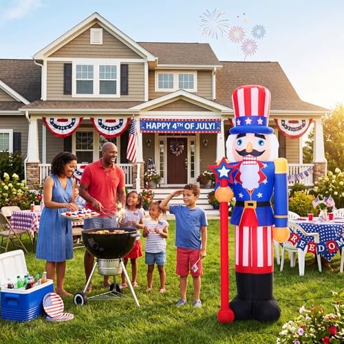 5 ft Independence Day Inflatable Nutcracker Outdoor Decoration, Giant Blow up gallery