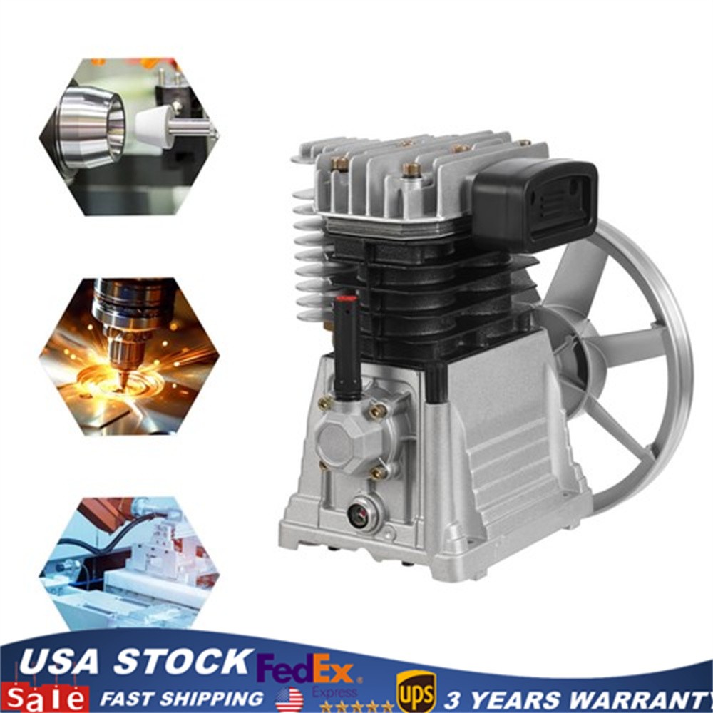 3HP Air Compressor Pump Head Single Stage Twin Cylinder Air Compressor Pump Head