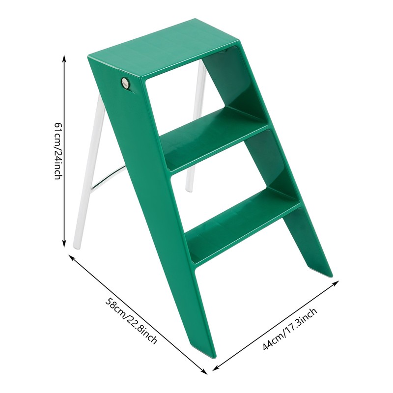 Folding Step Stools for Adults, 3 Step Ladder Folding Step Stool 100kg Load NEW gallery