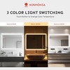 32x40'' LED Bathroom Mirror w/Light, 40"L x 32"W Framed Led Mirror-black gallery