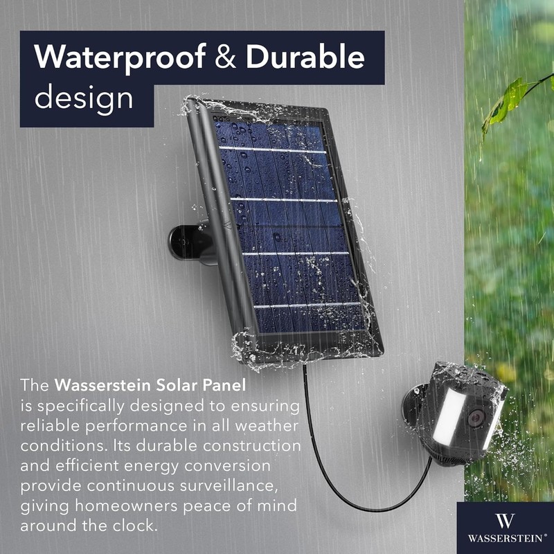 360-Degree Mounting Solar Panel for Ring Security Cameras – Easy Install, 1-Pack gallery