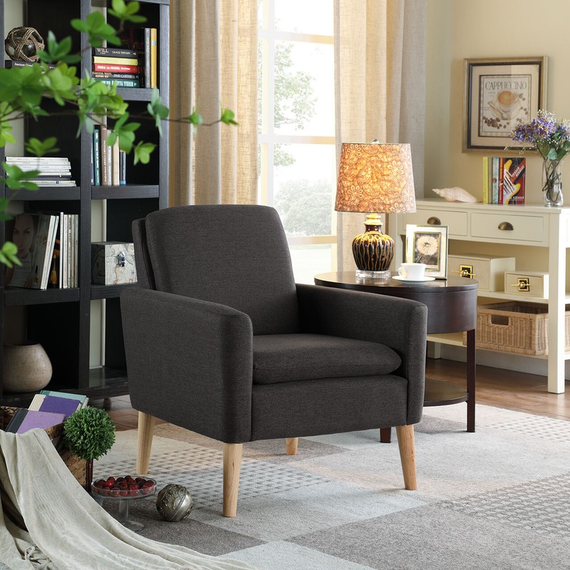 Modern Armchair Accent Single Sofa Upholstered Chairs Furniture Living Room US gallery