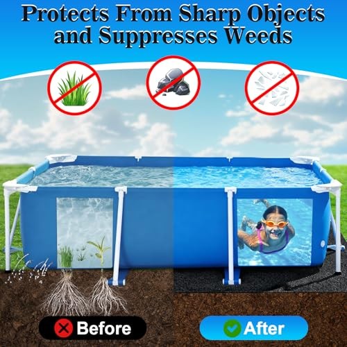 18x9ft Rectangular Pool Liner Pad for Above Ground Swimming 18 X 9FT gallery