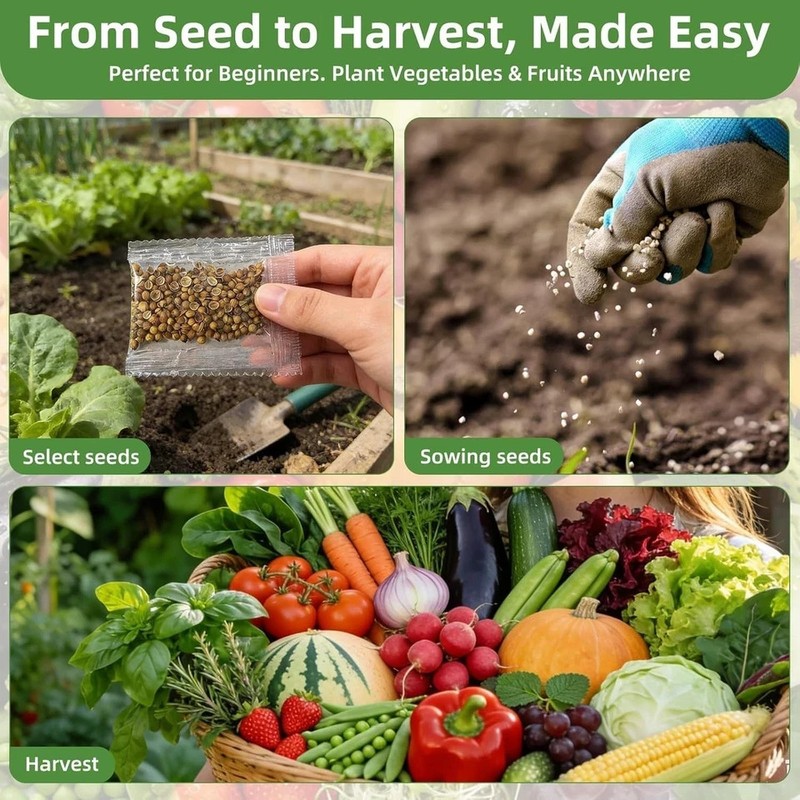 【Seed Vault】 Heirloom Vegetable Seeds Planting Kit - 15,000+ Non-GMO Seeds for H gallery