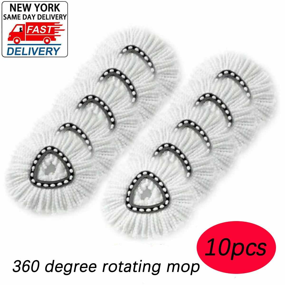 10x Replacement Microfiber Mop Head Easy Clean Wring Refill For O-Cedar Spin Mop gallery