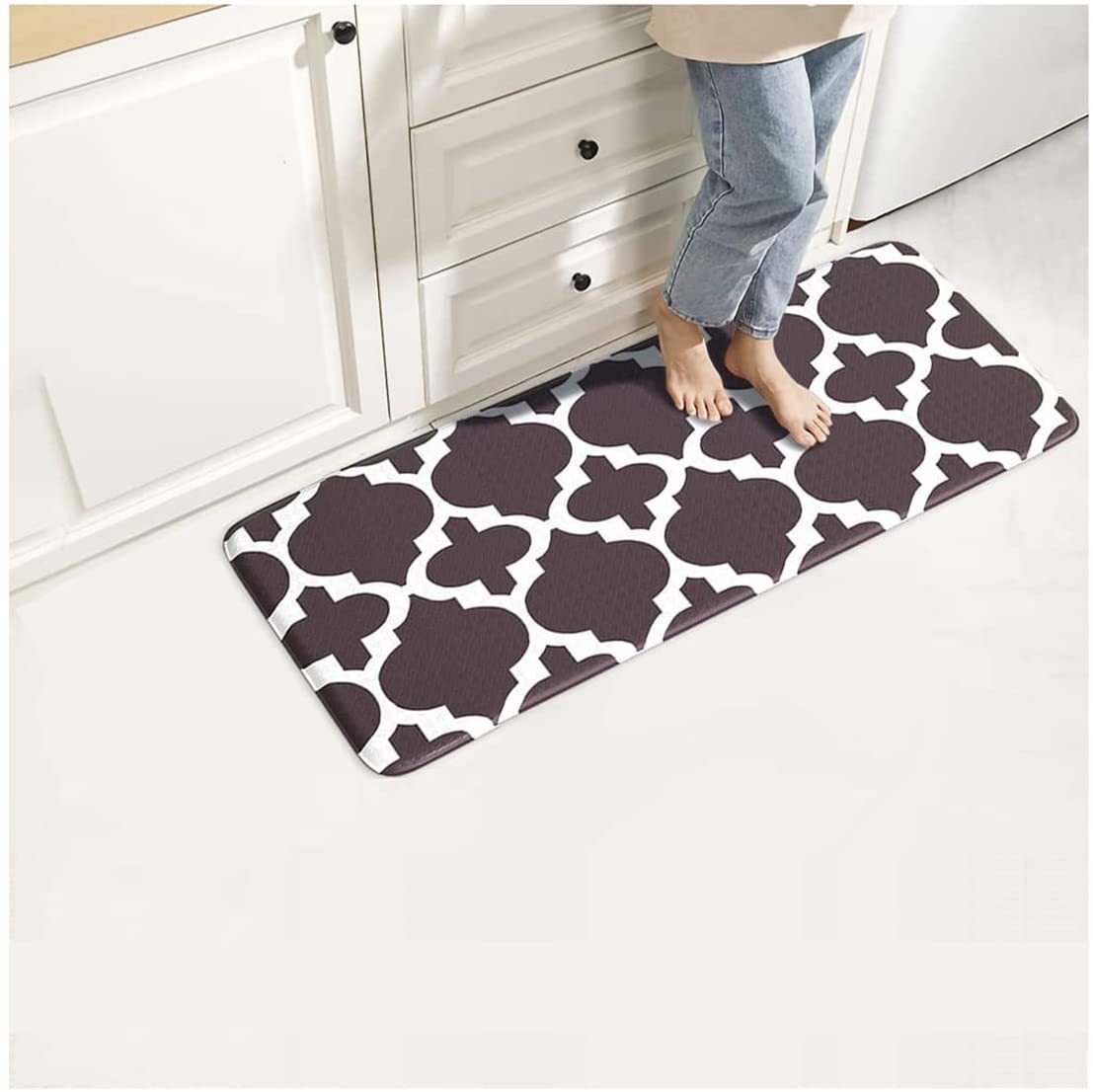 Brown Kitchen Floor Mat Cushioned Anti Fatigue Non Slip Waterproof Easy to Clean gallery