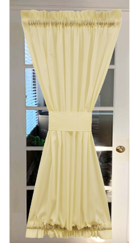 Semi-Sheer Light Filtering Door Panel with Tieback Many Lengths 26”, 36”, 40” gallery