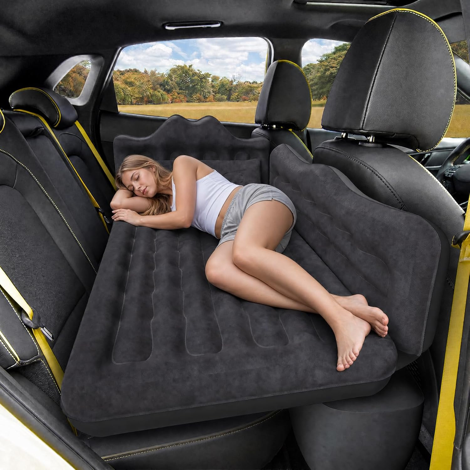 Back Seat Car Air Mattress: Inflatable SUV Car Camping Bed for Truck Van, Thicke gallery