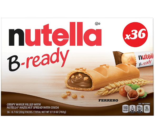 Nutella B-Ready, Snack Bars, Hazelnut Spread With Cocoa, 36 ct. FREE shipping gallery