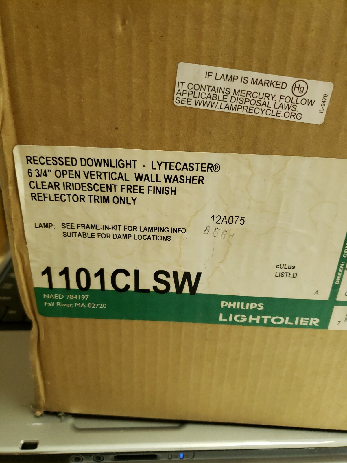 Lightolier 1101CLSW recessed downlight wall washer see label more Info gallery