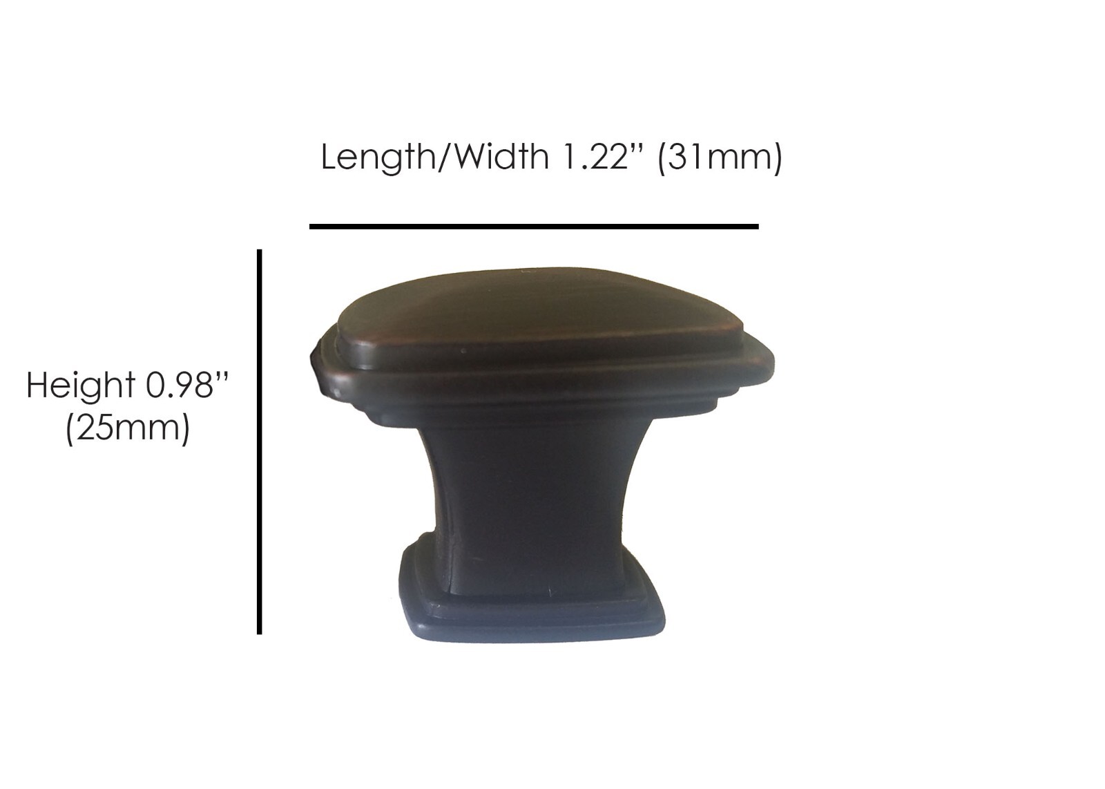 Cabinet Square Top Knobs Oil Rubbed Bronze Modern Transitional Kitchen Drawers gallery