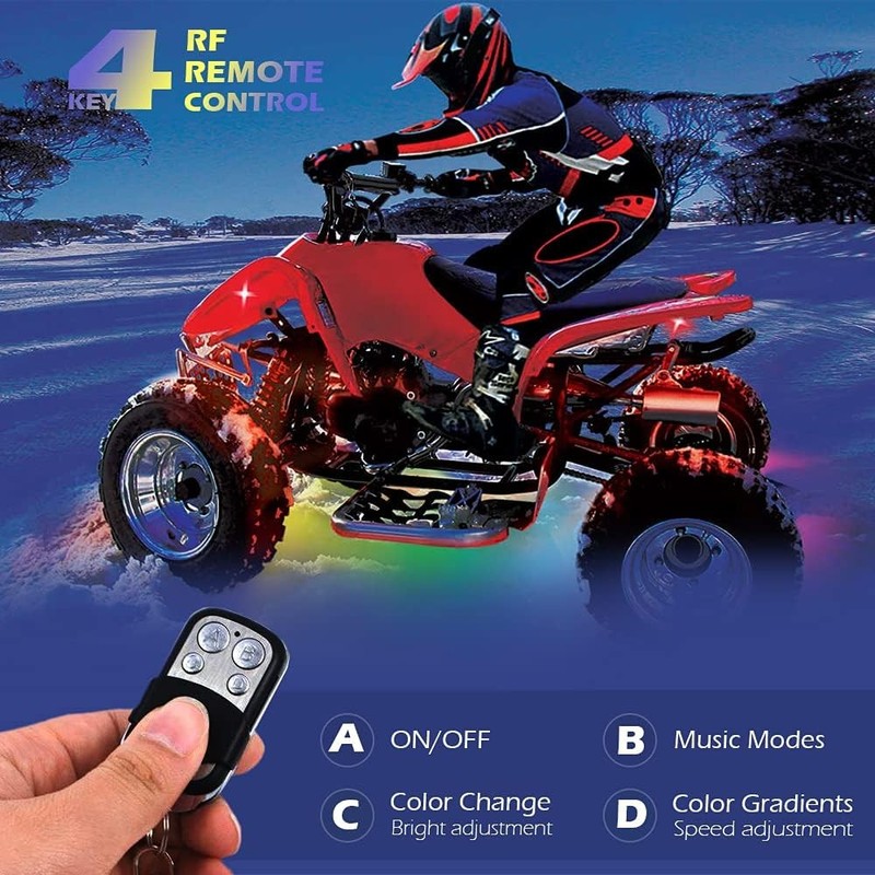 SHINIGHT 10 Pcs Motorcycle LED Light Kit App Control RGB gallery