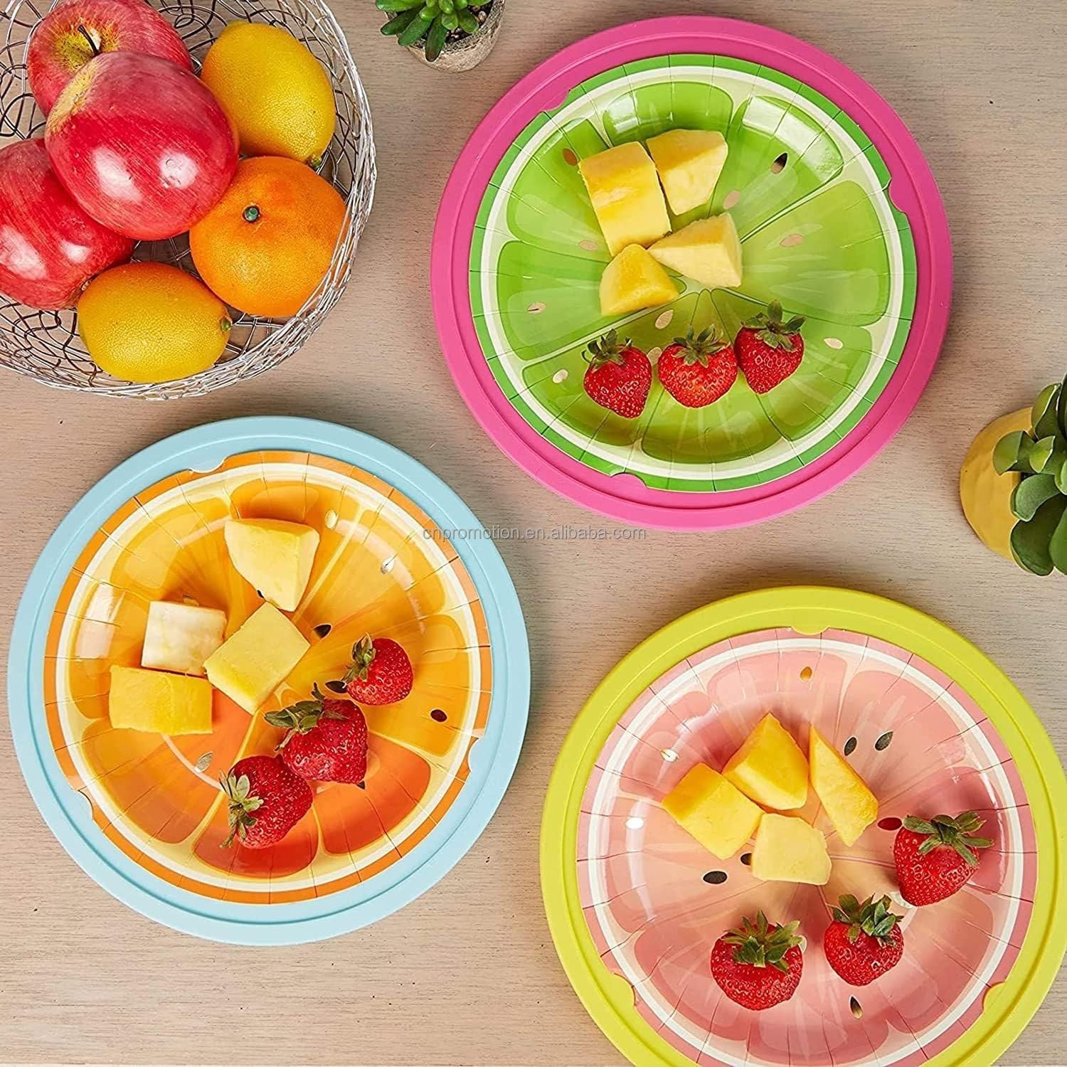 Paper Plate Holders 24 Pack 10" Heavy Duty Plastic Paper Plate Holder (Assorted gallery