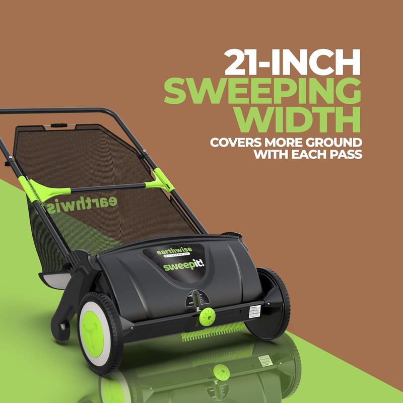 LSW70021 21-Inch Width Leaf & Grass Push Lawn Sweeper, Black gallery
