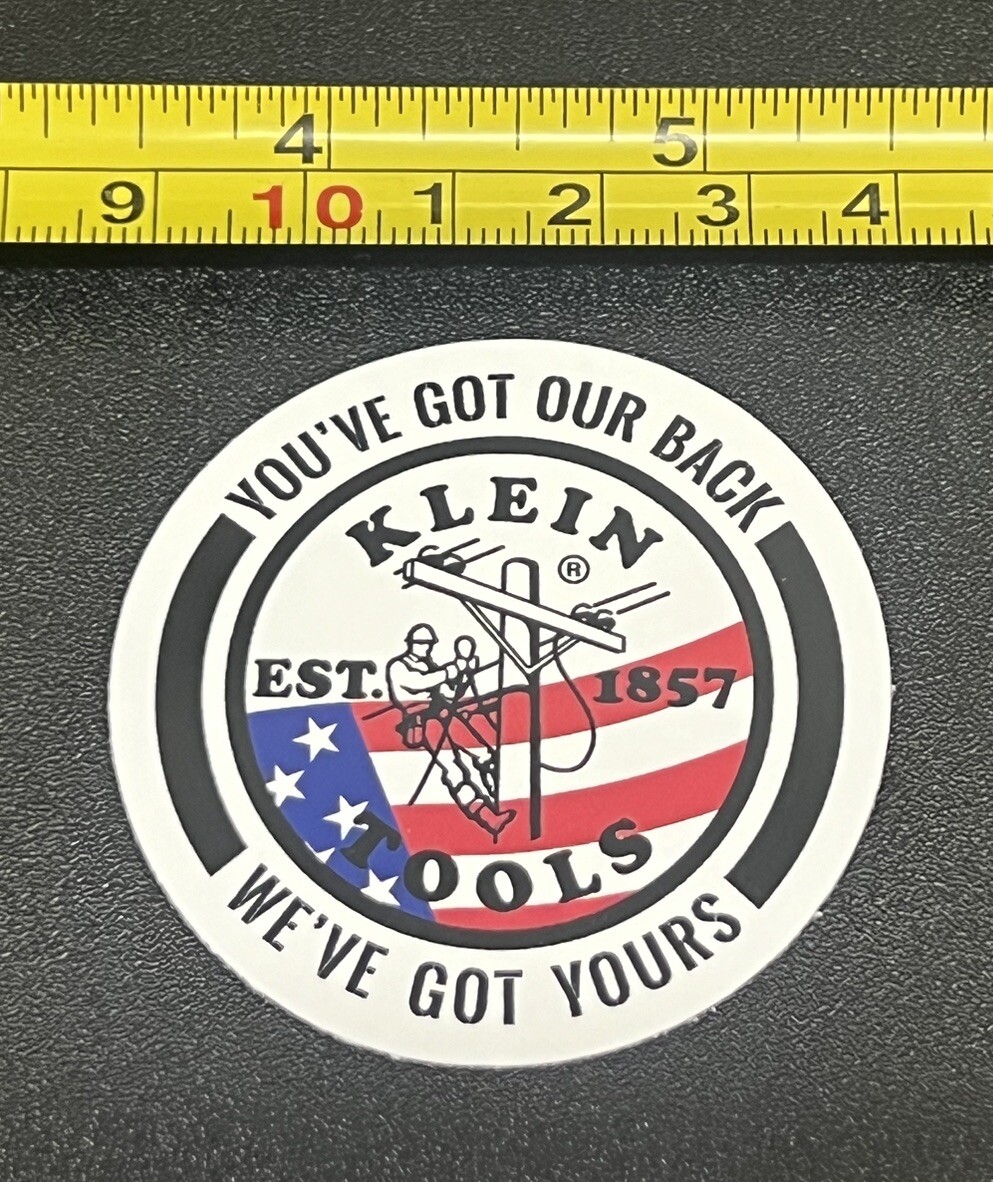 KLEIN TOOLS LINEMAN DECAL STICKER WORK JOB HARD HAT FUNNY CONSTRUCTION AMERICAN gallery