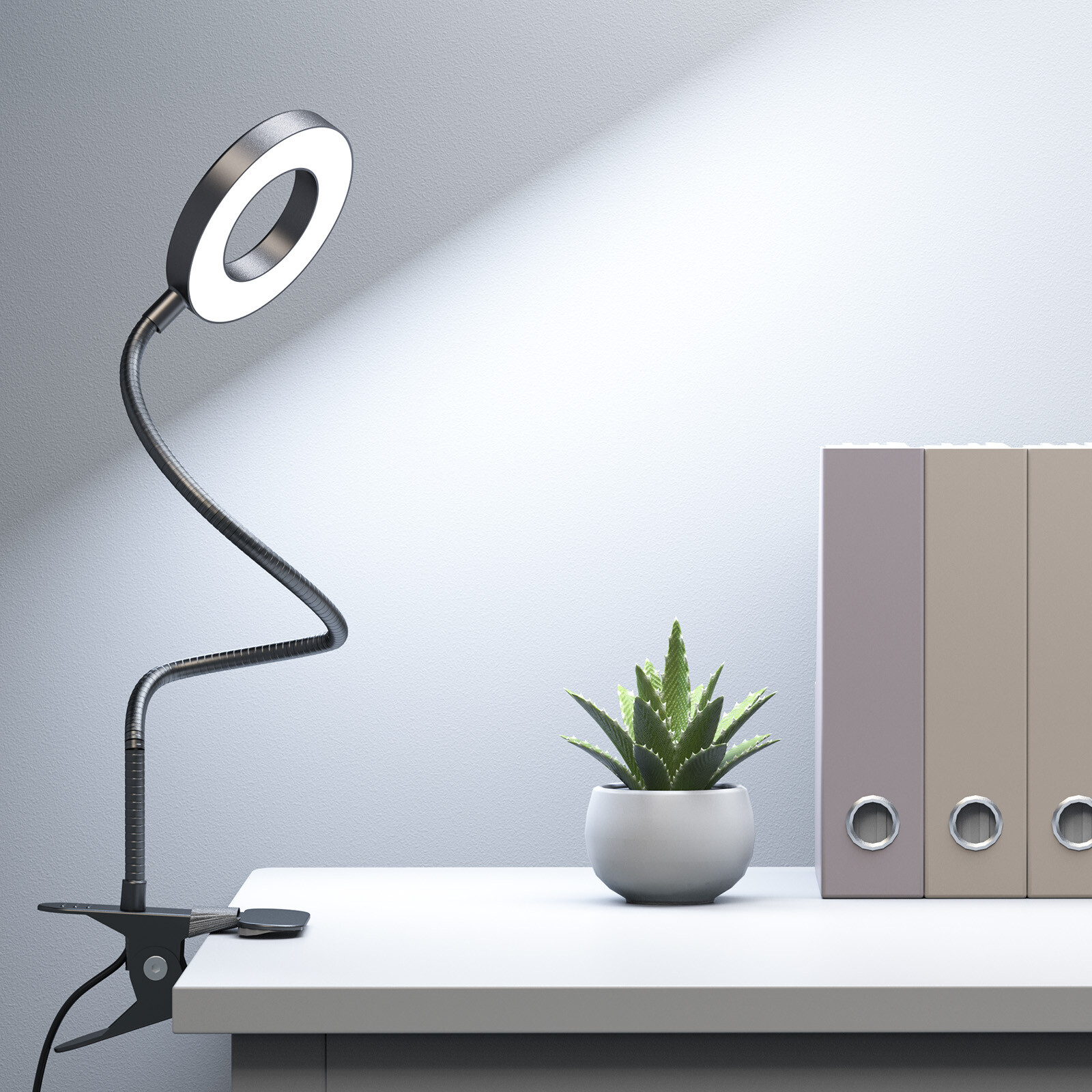 LED Desk Lamp Adjustable Swing Arm Lamp with Clamp Eye-Caring Reading Desk Light gallery
