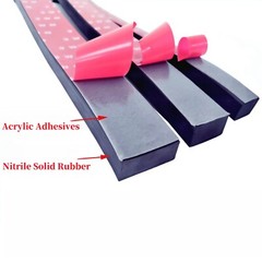 Black Solid Nitrile Rubber Strip Self Adhesive Backed NBR Anti Oil Seals Gasket