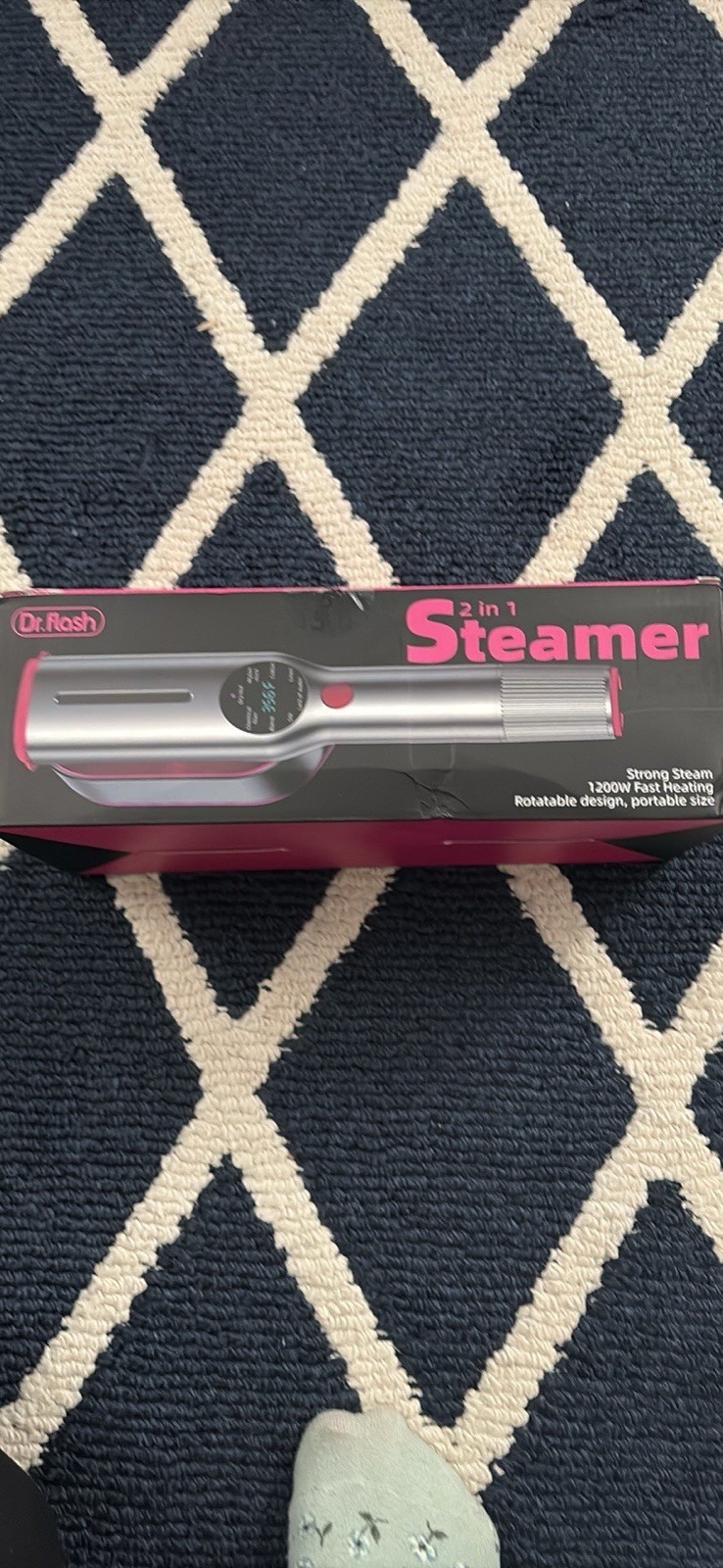 Dr.flash 1200W Steamer Strong Steam Fast Heating Rotatable Portable Silver Pink gallery