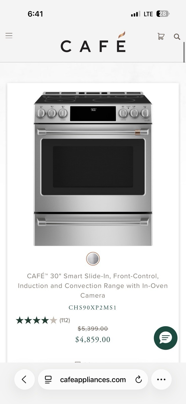 CAFÉ Front Control Induction Knobs and Handles - Brushed Stainless - CXFCHHKPMSS gallery