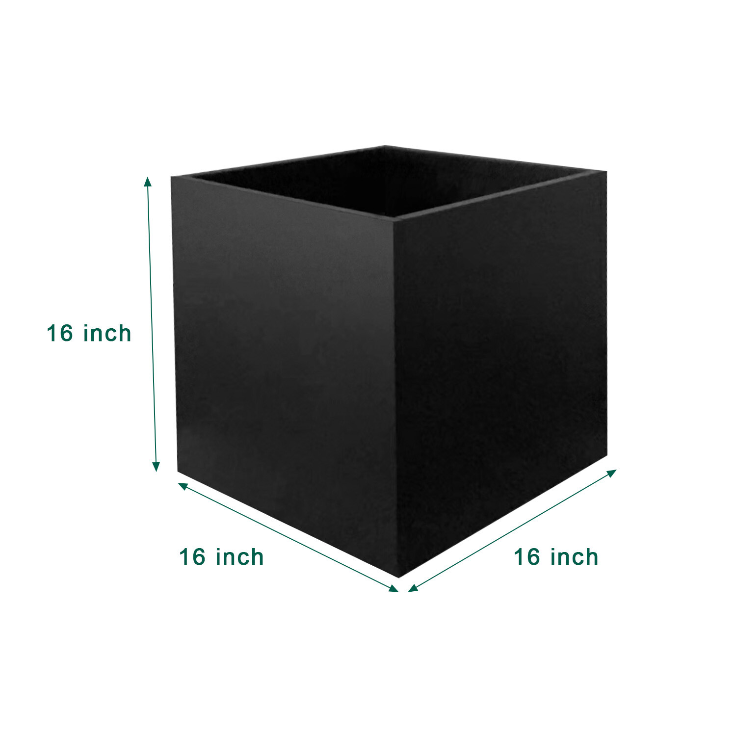 Black Large Galvanized Steel Planter BOX Metal Planter Pot for Outdoor Garden gallery