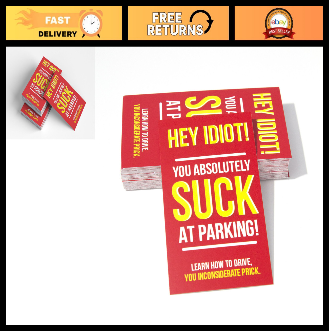 50 Colorful Prank Parking Cards - Funny Jokes for Hilarious Gags & Gifts gallery