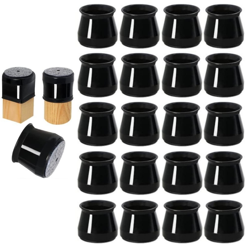 20pcs Small Size Round Silicone Chair Leg Floor Protectors Clear Table Feet Caps gallery