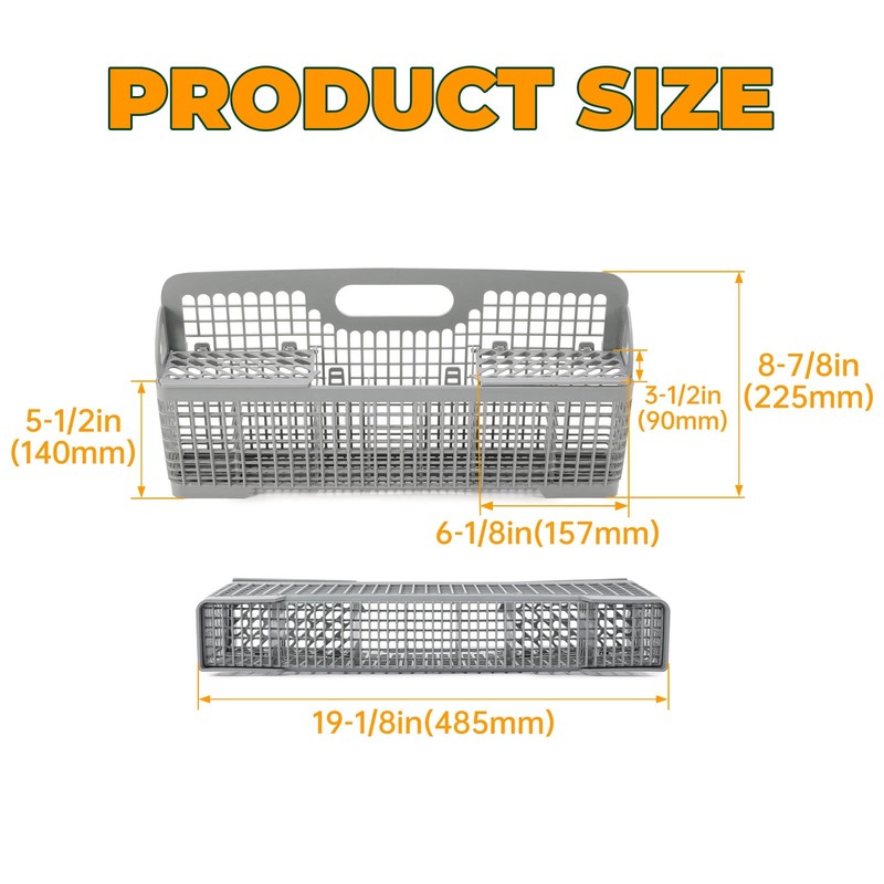 For 8531233 Silverware Basket Compatible with Whirlpool Kenmore Dishwasher gallery