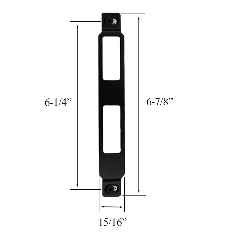 Larson Storm Door QuickFit Latch & Deadbolt Strike Plate 15/16 x 6-7/8 In gallery