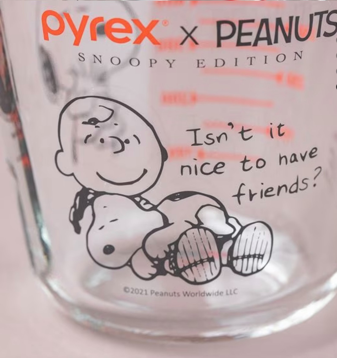 Pyrex x Snoopy Measuring Cup Tempered Glass Heat Resistant 3 Size set gallery